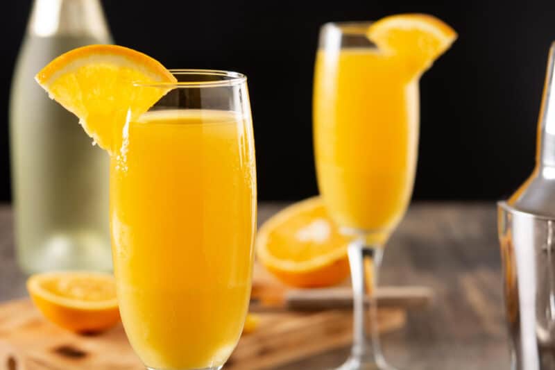 cocktail mimosa champagne orange