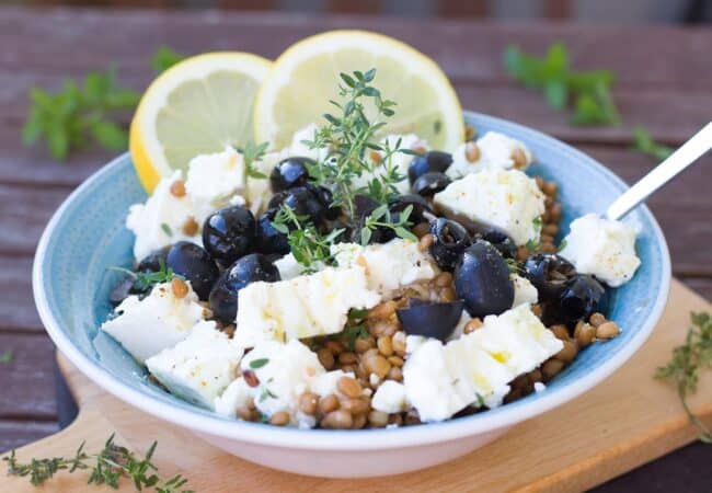 Salade de lentilles feta miel citron : une recette simple et fraiche