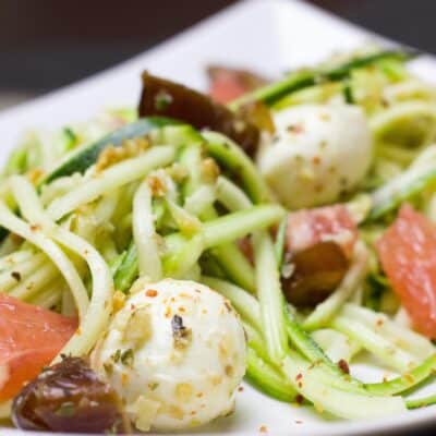 Salade de courgettes crues marinées fraiche et légère